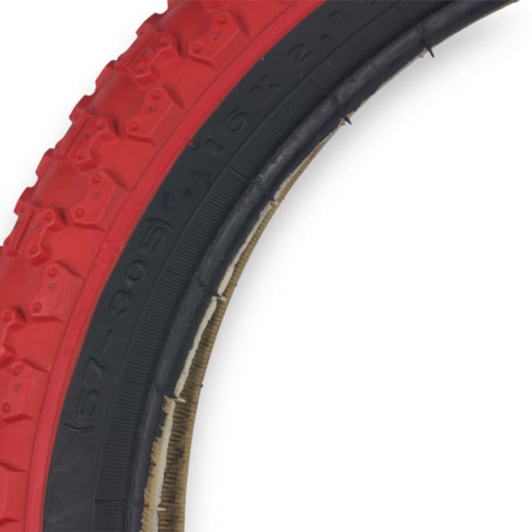 Покрышка для велосипеда BMX 16"x2.125" красная BTwin
