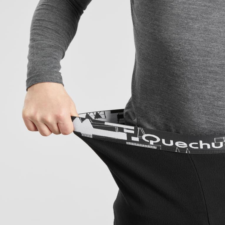Брюки флисовые мужские чёрные Quechua 100