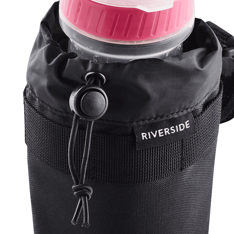Флягодержатель тканевый на руль велосипеда чёрный Riverside 300