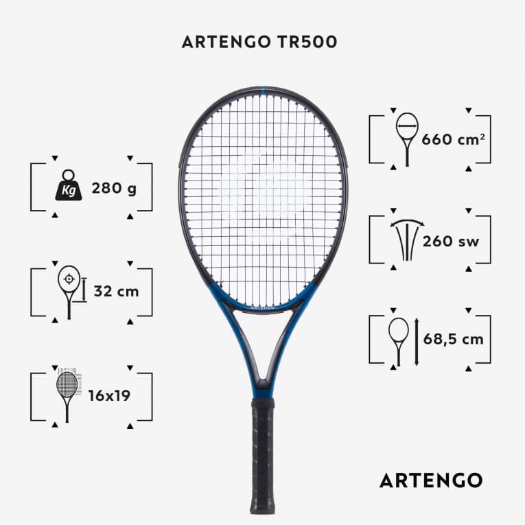 Теннисная ракетка тёмно-синяя Artengo TR500