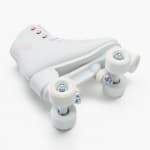 Роликовые коньки квады женские белые Oxelo Quad 100