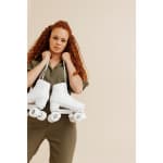 Роликовые коньки квады женские белые Oxelo Quad 100