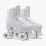 Роликовые коньки квады женские белые Oxelo Quad 100