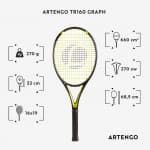 Теннисная ракетка из графита чёрная Artengo 100