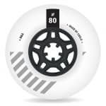 Набор колес для роликовых коньков 4шт 86A белые Oxelo 500
