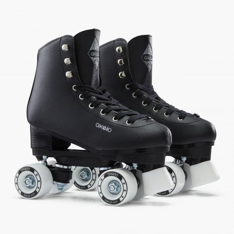 Роликовые коньки квады чёрные Oxelo Quad 100