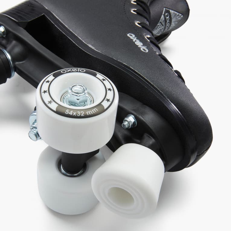 Роликовые коньки квады чёрные Oxelo Quad 100