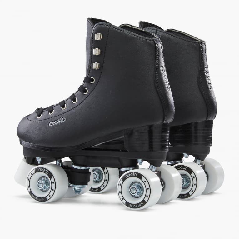 Роликовые коньки квады чёрные Oxelo Quad 100
