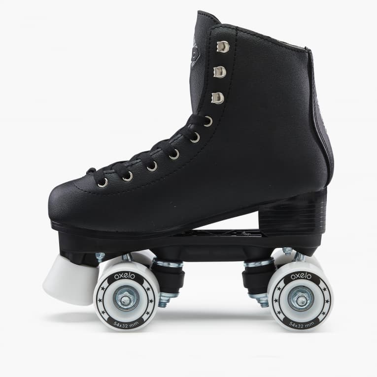 Роликовые коньки квады чёрные Oxelo Quad 100