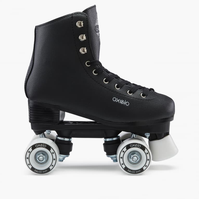 Роликовые коньки квады чёрные Oxelo Quad 100