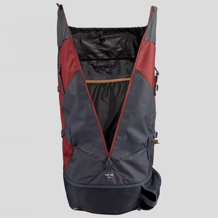 Походный рюкзак мужская 70л охра Forclaz 7 MT100 EasyFit