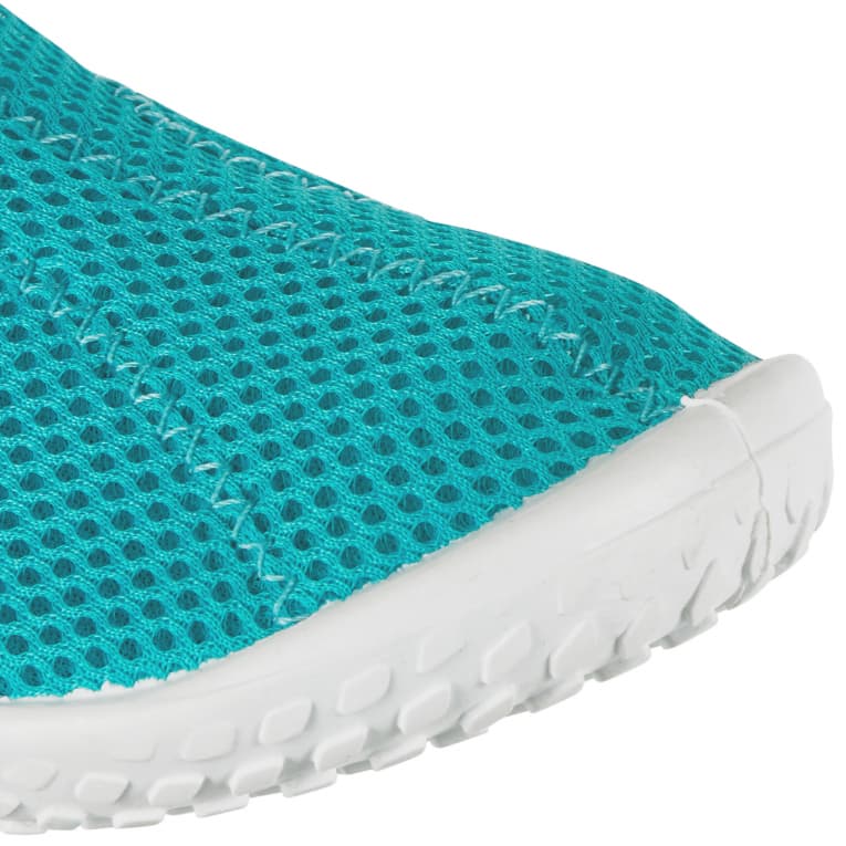 Тапочки для сноркелинга детские бирюзовые Subea Aquashoes 100