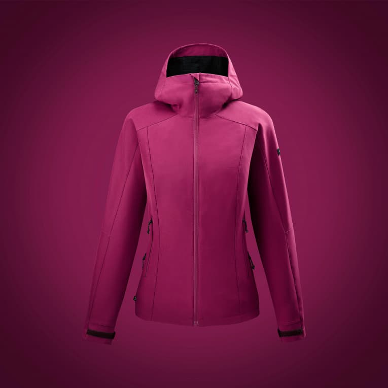 Куртка-Softshell женская бордовая Forclaz MT500 Windwarm