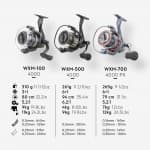 Катушка для рыболовных удилищ серебристая Caperlan WXM 500-4000