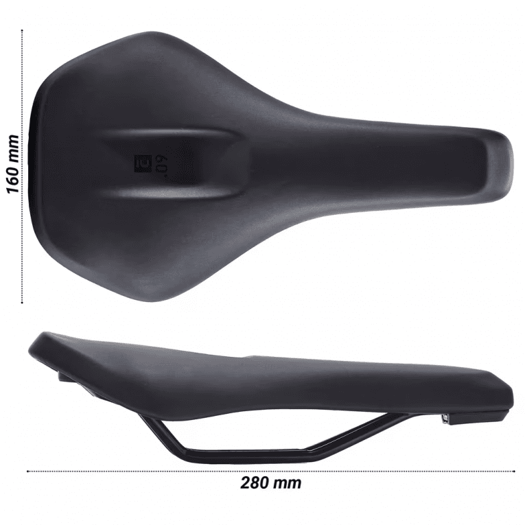 Седло велосипедное 60° чёрное Btwin 500 Core
