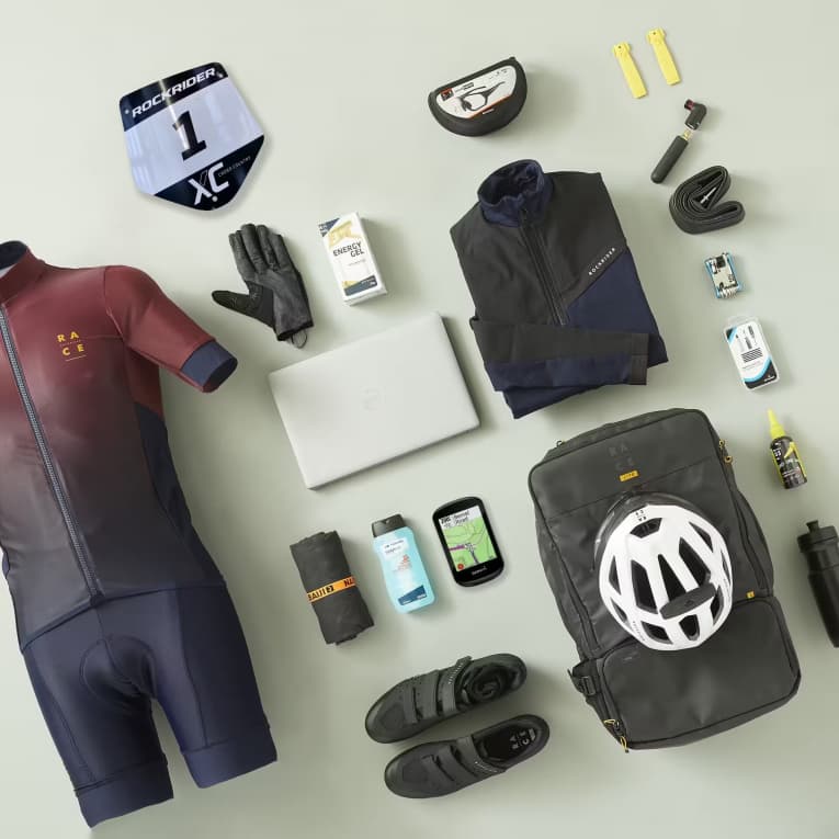 Рюкзак для велопутешествий чёрный Rockrider 900 Travel Race Lite