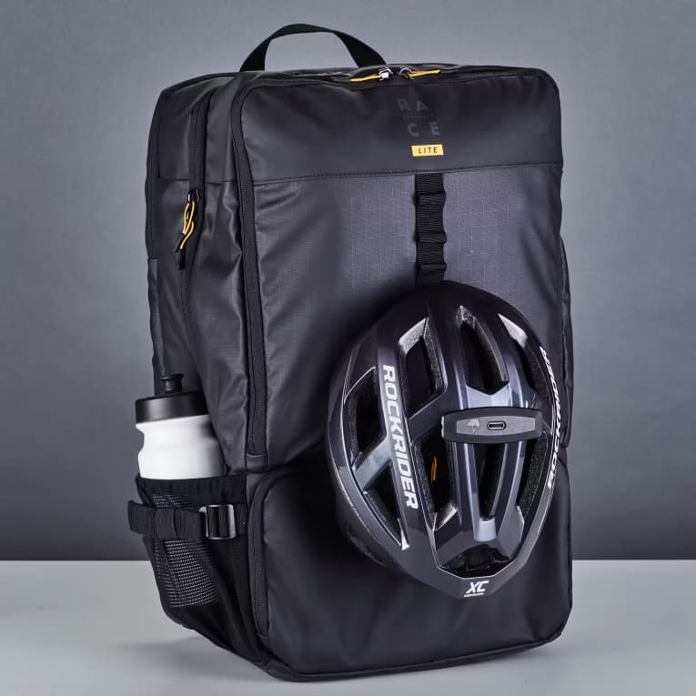 Рюкзак для велопутешествий чёрный Rockrider 900 Travel Race Lite