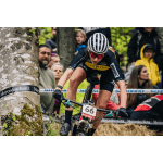Перчатки для горного велоспорта тёмно-синие Rockrider 700 Race