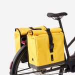 Сумка для багажника велосипеда двойная 20л желтая Btwin 500