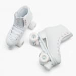 Роликовые коньки квады женские белые Oxelo Quad 100