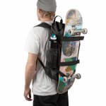 Рюкзак для скейтборда черный Oxelo Rolltop BP500