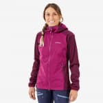 Куртка-softshell для альпинизма женская бордовая Simond 500 ALPI