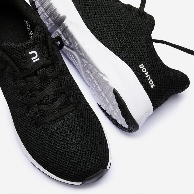 Кроссовки для фитнеса женские чёрные Domyos FSH100 Mesh