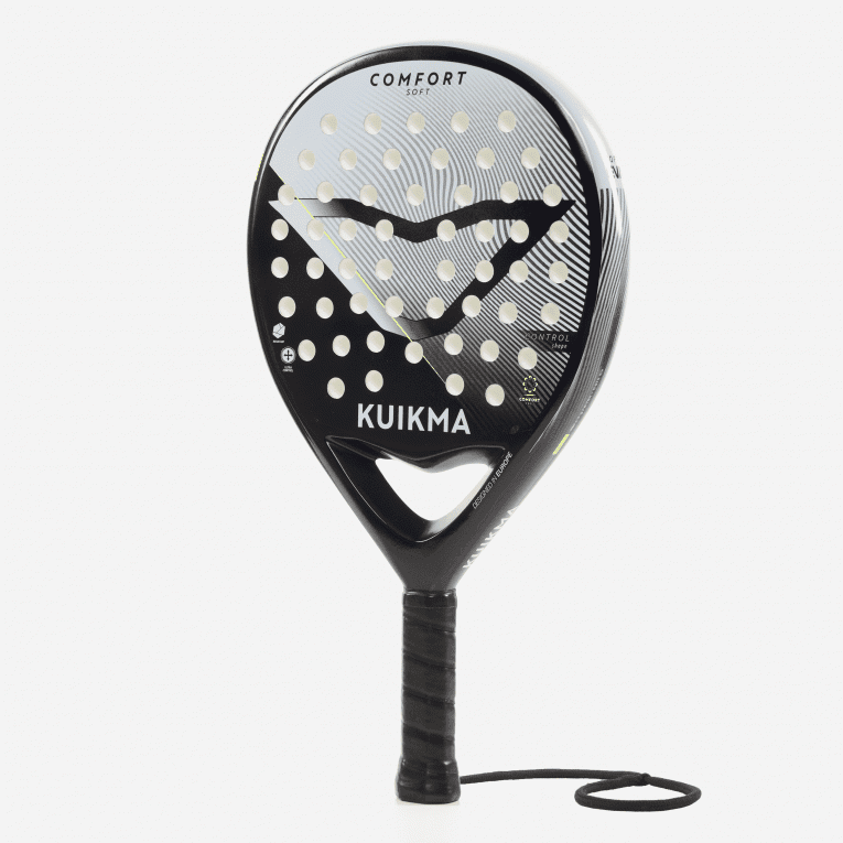 Ракетка для игры в падел-теннис белая Kuikma 100 Comfort Soft