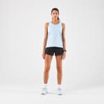 Майка для бега женская голубая Kalenji 100 Run Dry