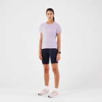 Футболка для бега женская розовая Kiprun 500 Run Dry