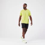 Футболка для бега мужская жёлтая Kiprun 500 Run Dry