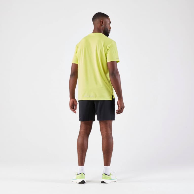 Футболка для бега мужская жёлтая Kiprun 500 Run Dry