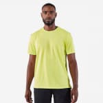 Футболка для бега мужская жёлтая Kiprun 500 Run Dry