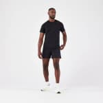 Футболка для бега бесшовная мужская черная Kiprun Run 500 Comfort