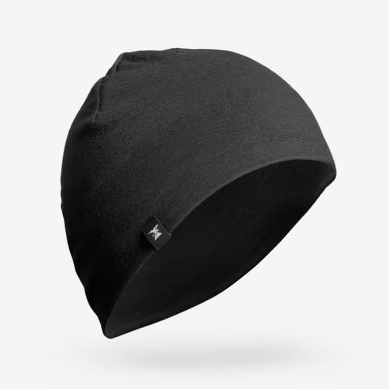 Шапка из шерсти мериноса черная Forclaz 700 Alpi
