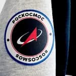 Бомбер из футера чёрный Роскосмос