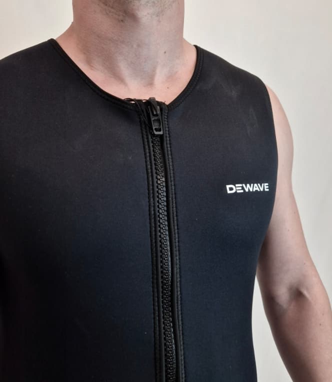 Гидрокостюм для серфинга неопреновый 3 мм мужской черный Dewave 100