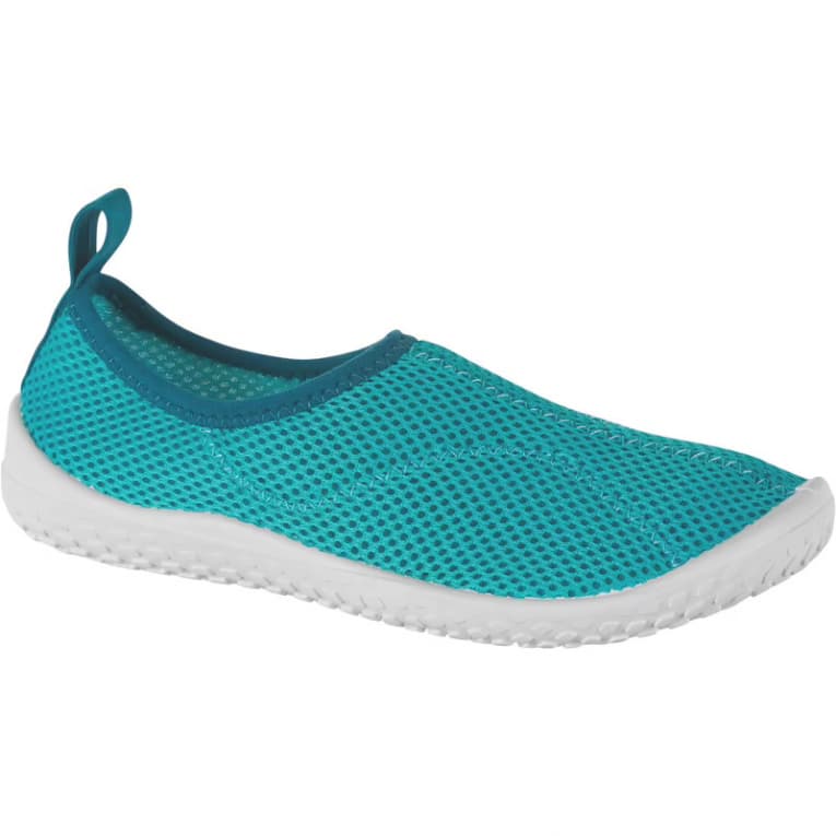 Тапочки для сноркелинга детские бирюзовые Subea Aquashoes 100