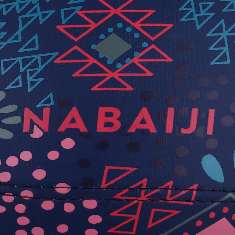 Шапочка для плавания комбинированная синяя с принтом Nabaiji CANOPA Silimesh 500