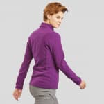 Толстовка для походов флисовая женская фиолетовая Quechua MH120