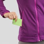 Толстовка для походов флисовая женская фиолетовая Quechua MH120
