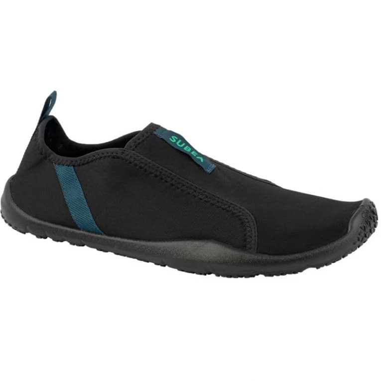 Коралловые тапочки для взрослых гибкие черные Subea Aquashoes 120