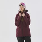 Куртка горнолыжная для фрирайда женская бордовая Wedze 100
