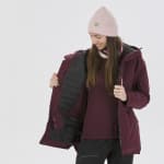 Куртка горнолыжная для фрирайда женская бордовая Wedze 100