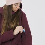 Куртка горнолыжная для фрирайда женская бордовая Wedze 100