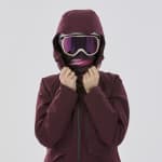 Куртка горнолыжная для фрирайда женская бордовая Wedze 100