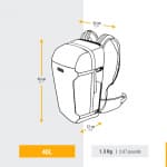 Рюкзак турстический 40 л чёрный Forclaz