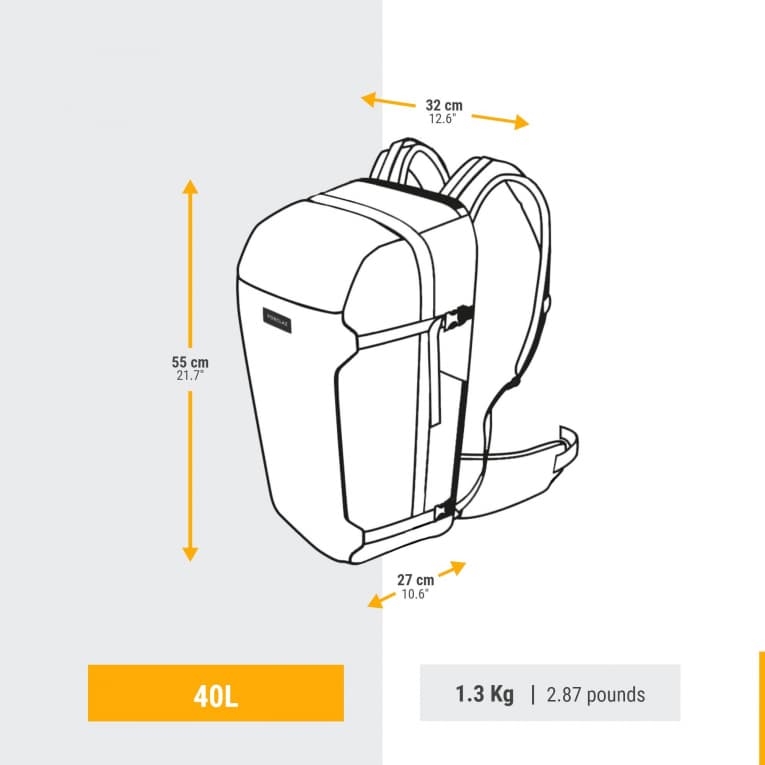 Рюкзак турстический 40 л чёрный Forclaz