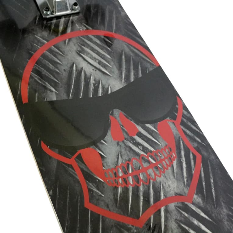 Скейтборд 31,1"х7,87" чёрный Cosmoride Cool Skull 222B
