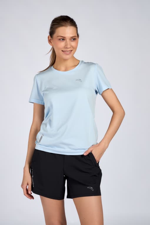 Футболка для бега женская голубая Anta Run
